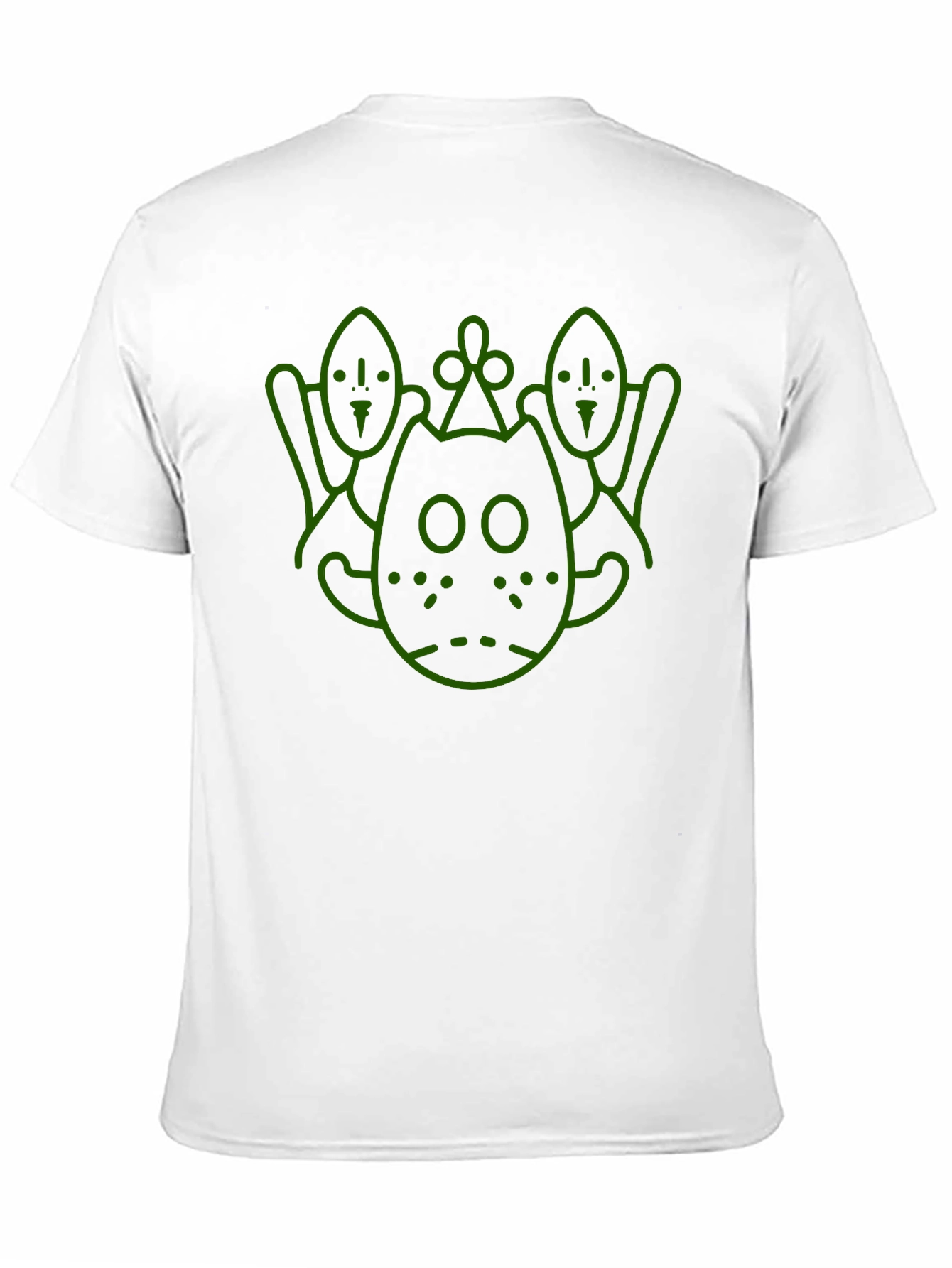 Camiseta Negra con Diseño Gráfico Abstracto en Verde