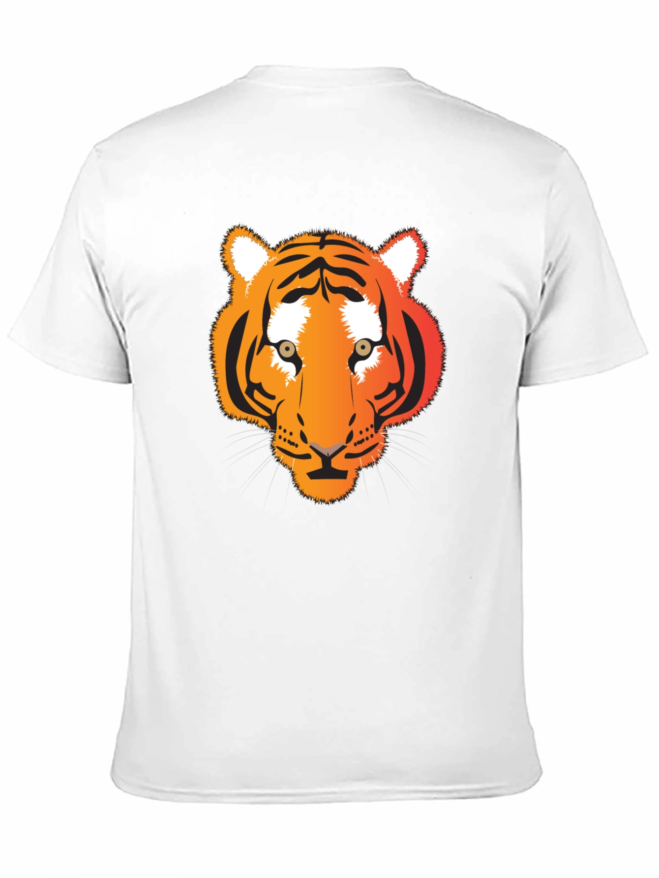 Camiseta Negra con Diseño de Tigre Naranja