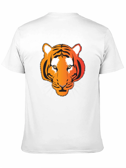 Camiseta Negra con Diseño de Tigre Naranja