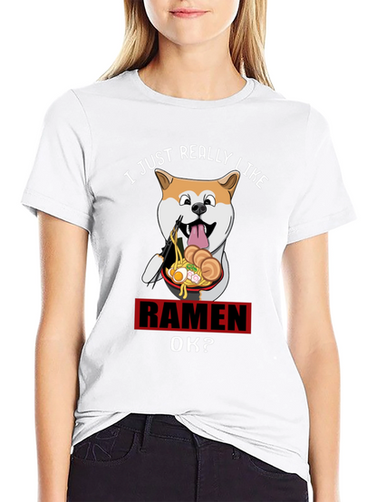 Camiseta Negra Divertida: Amo el Ramen
