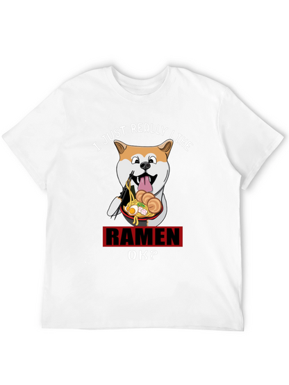 Camiseta Negra Divertida: Amo el Ramen