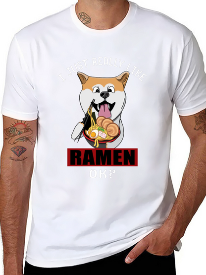 Camiseta Negra Divertida: Amo el Ramen