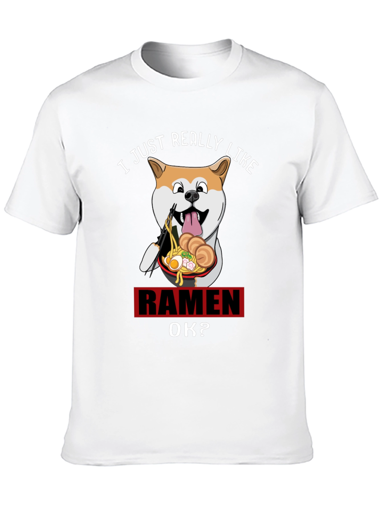 Camiseta Negra Divertida: Amo el Ramen