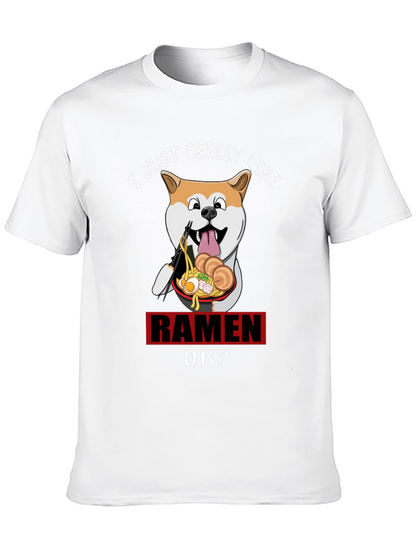 Camiseta Negra Divertida: Amo el Ramen