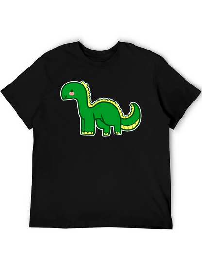 Camiseta Negra con Dinosaurio Adorable