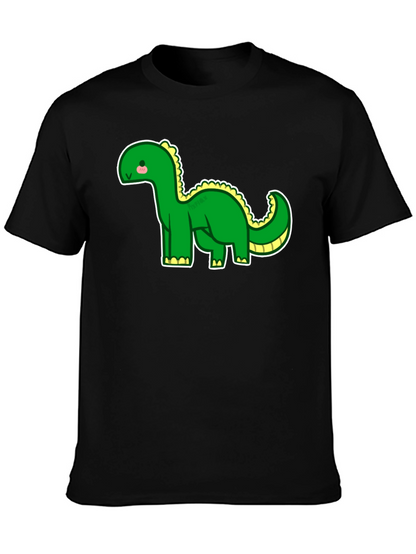 Camiseta Negra con Dinosaurio Adorable