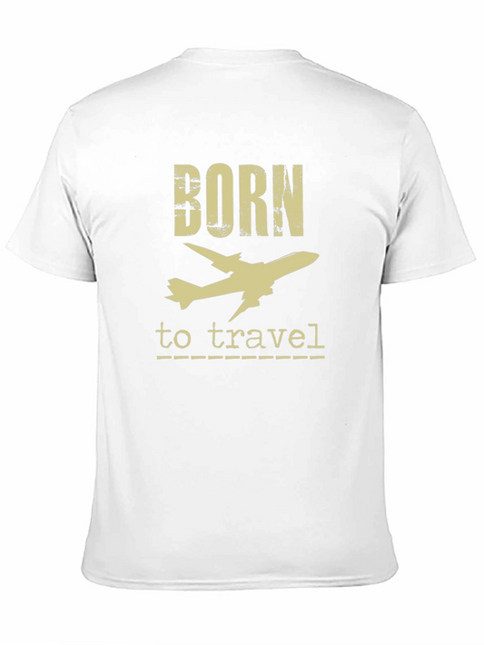 Camiseta Negra Born to Travel para Aventureros