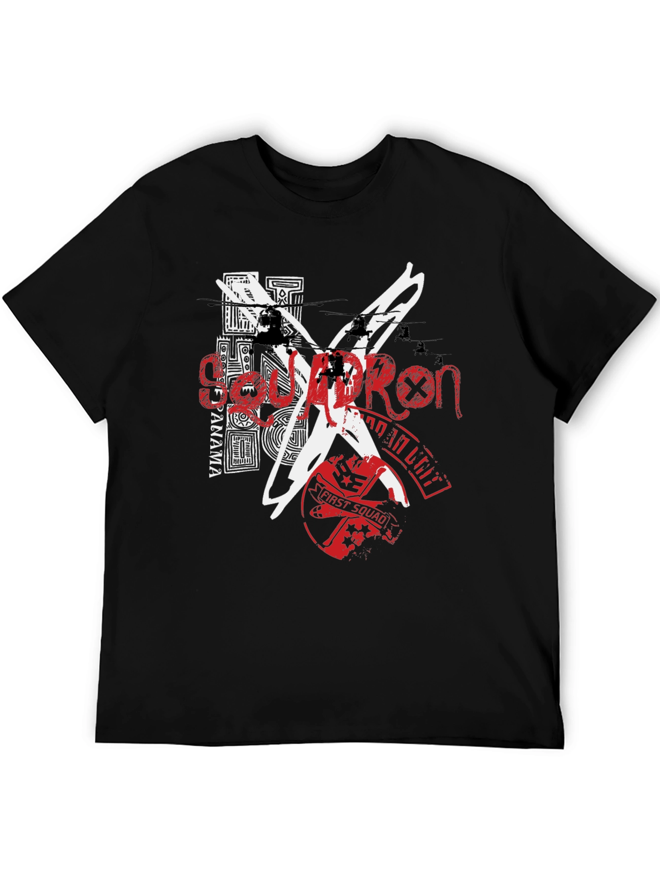 Camiseta Negra Estampada Estilo Urbano