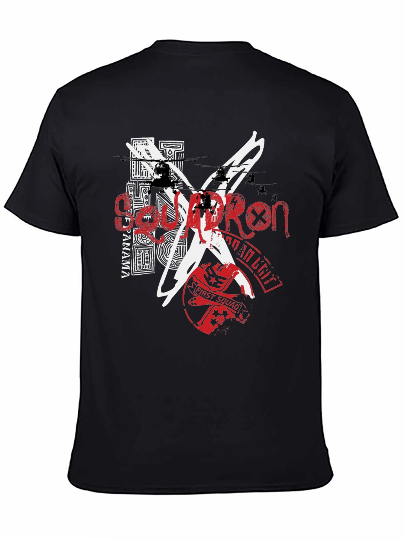 Camiseta Negra Estampada Estilo Urbano