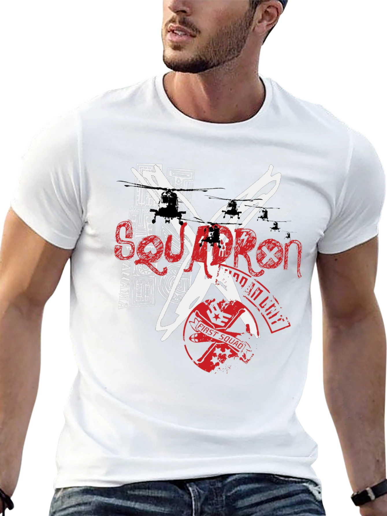 Camiseta Negra Estampada Estilo Urbano