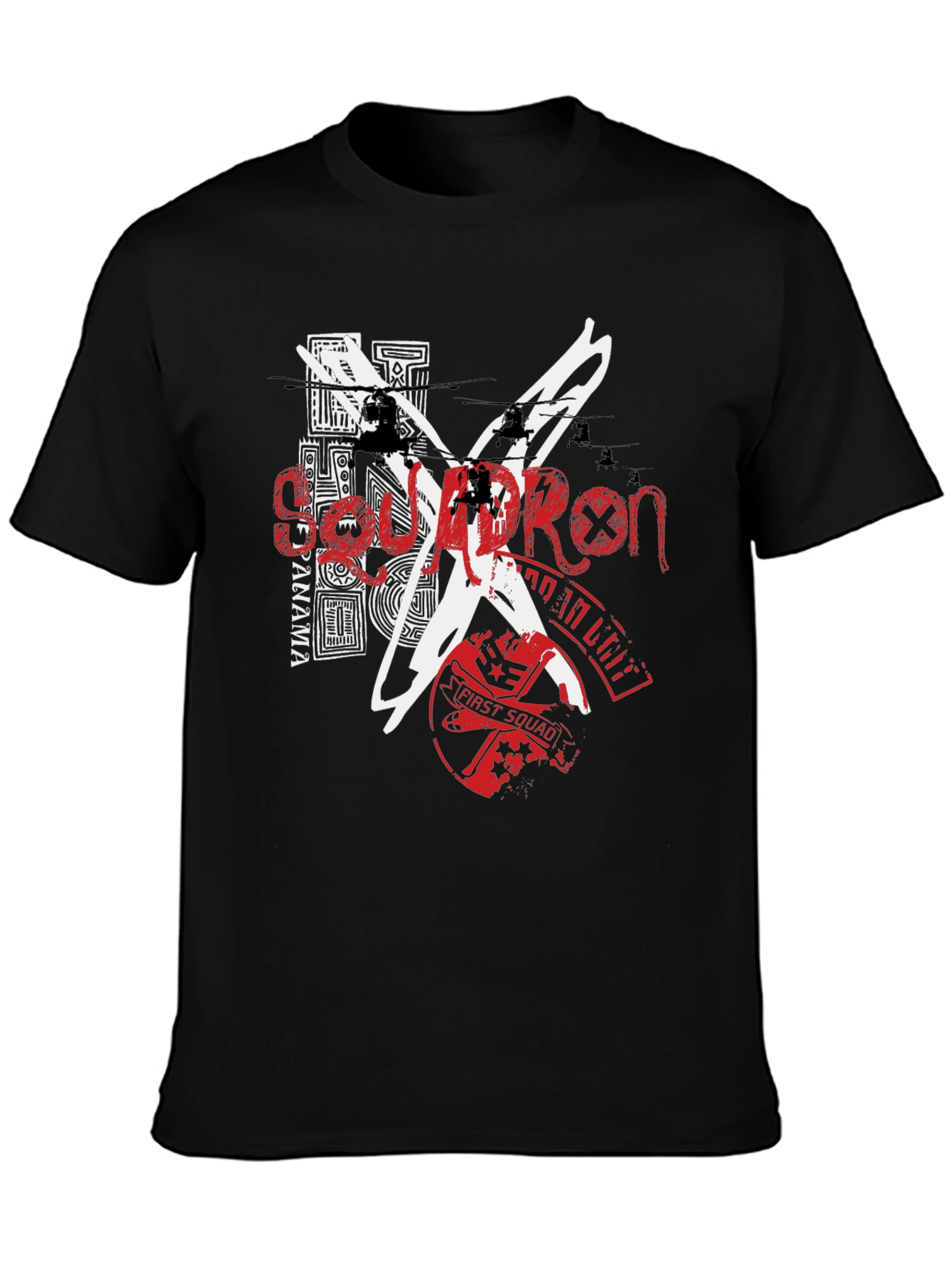 Camiseta Negra Estampada Estilo Urbano