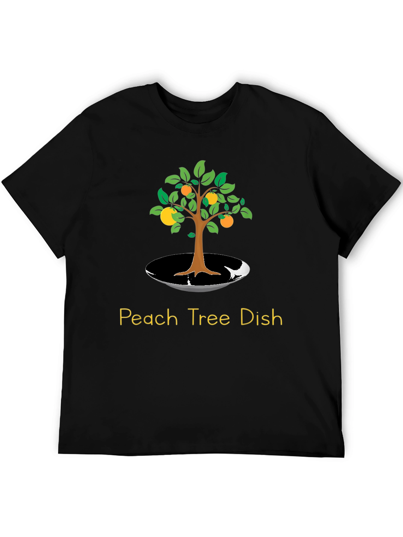 Camiseta Negra: Árbol de Duraznos