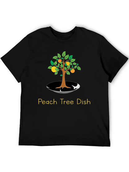 Camiseta Negra: Árbol de Duraznos