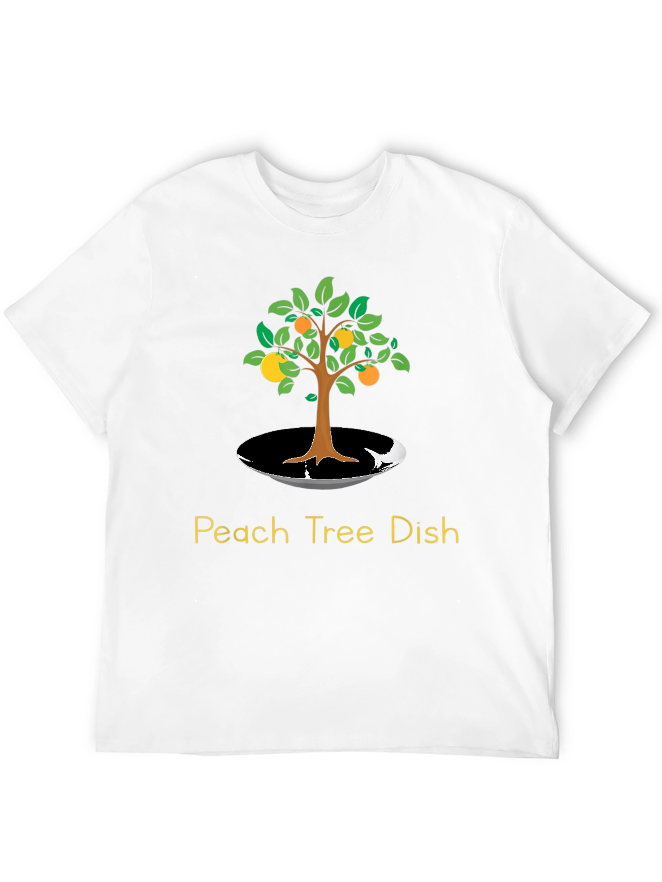 Camiseta Negra: Árbol de Duraznos