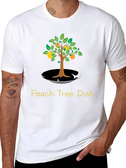 Camiseta Negra: Árbol de Duraznos