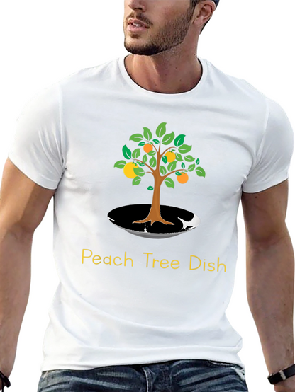 Camiseta Negra: Árbol de Duraznos