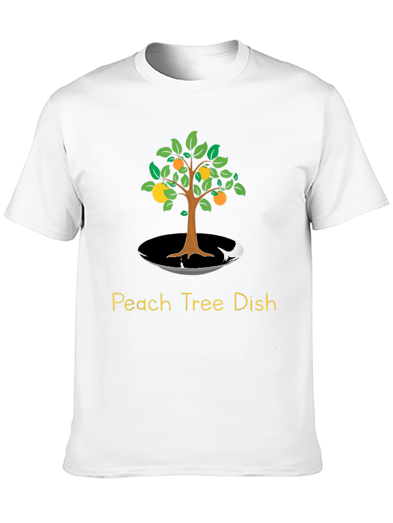 Camiseta Negra: Árbol de Duraznos