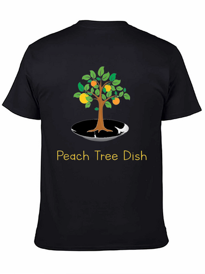 Camiseta Negra: Árbol de Duraznos