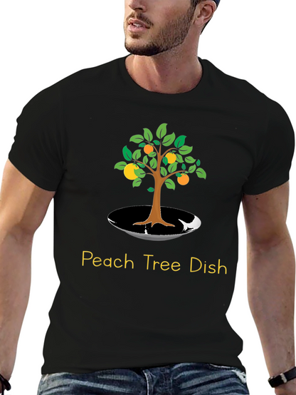 Camiseta Negra: Árbol de Duraznos