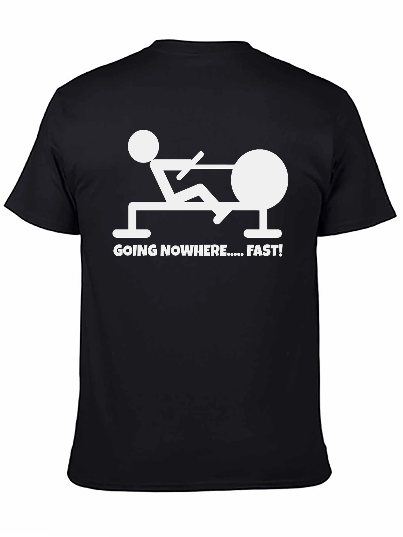 Camiseta Negra Divertida: ¡Yendo a Ninguna Parte... Rápido!