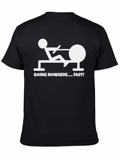 Camiseta Negra Divertida: ¡Yendo a Ninguna Parte... Rápido!