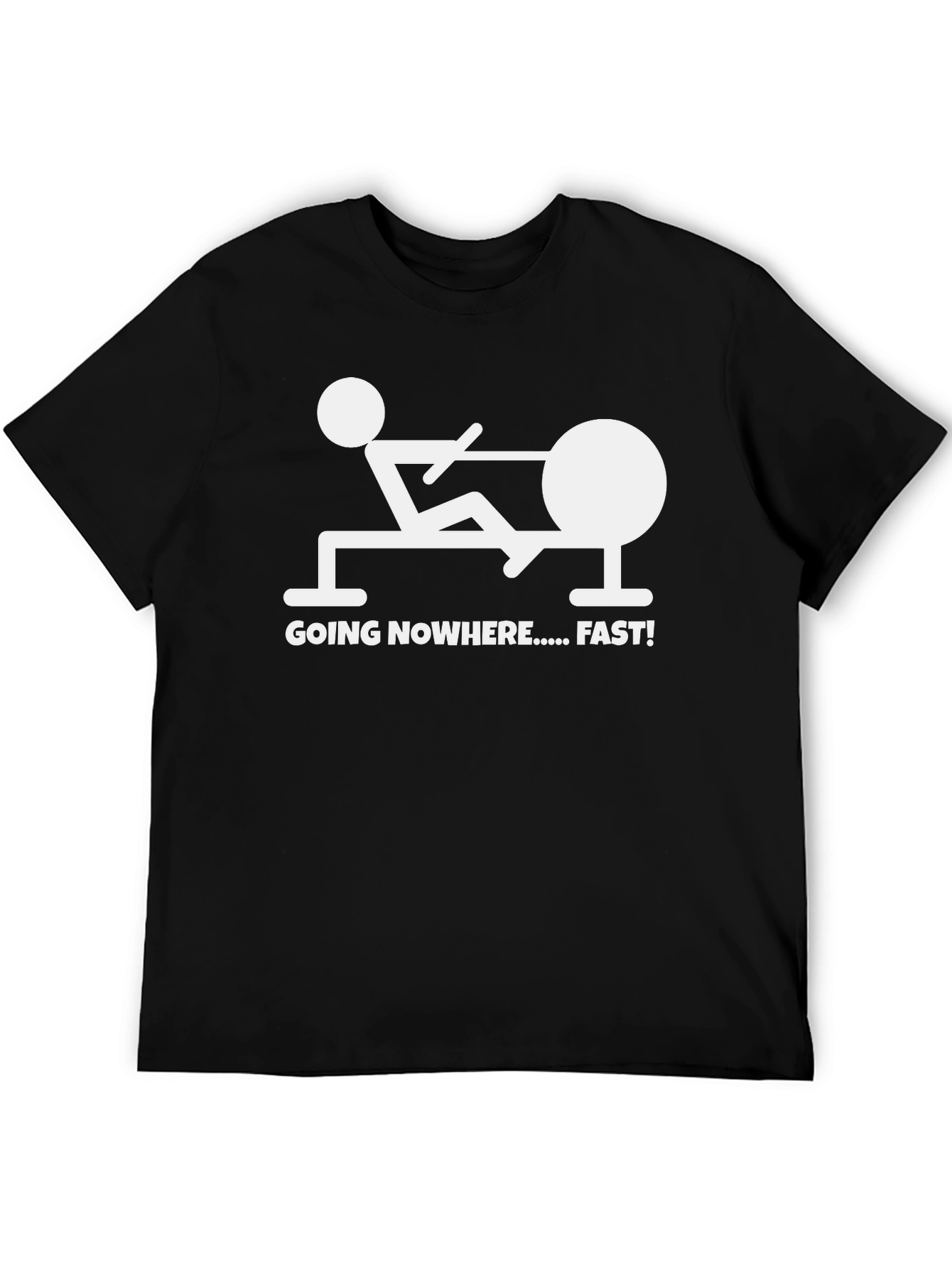 Camiseta Negra Divertida: ¡Yendo a Ninguna Parte... Rápido!