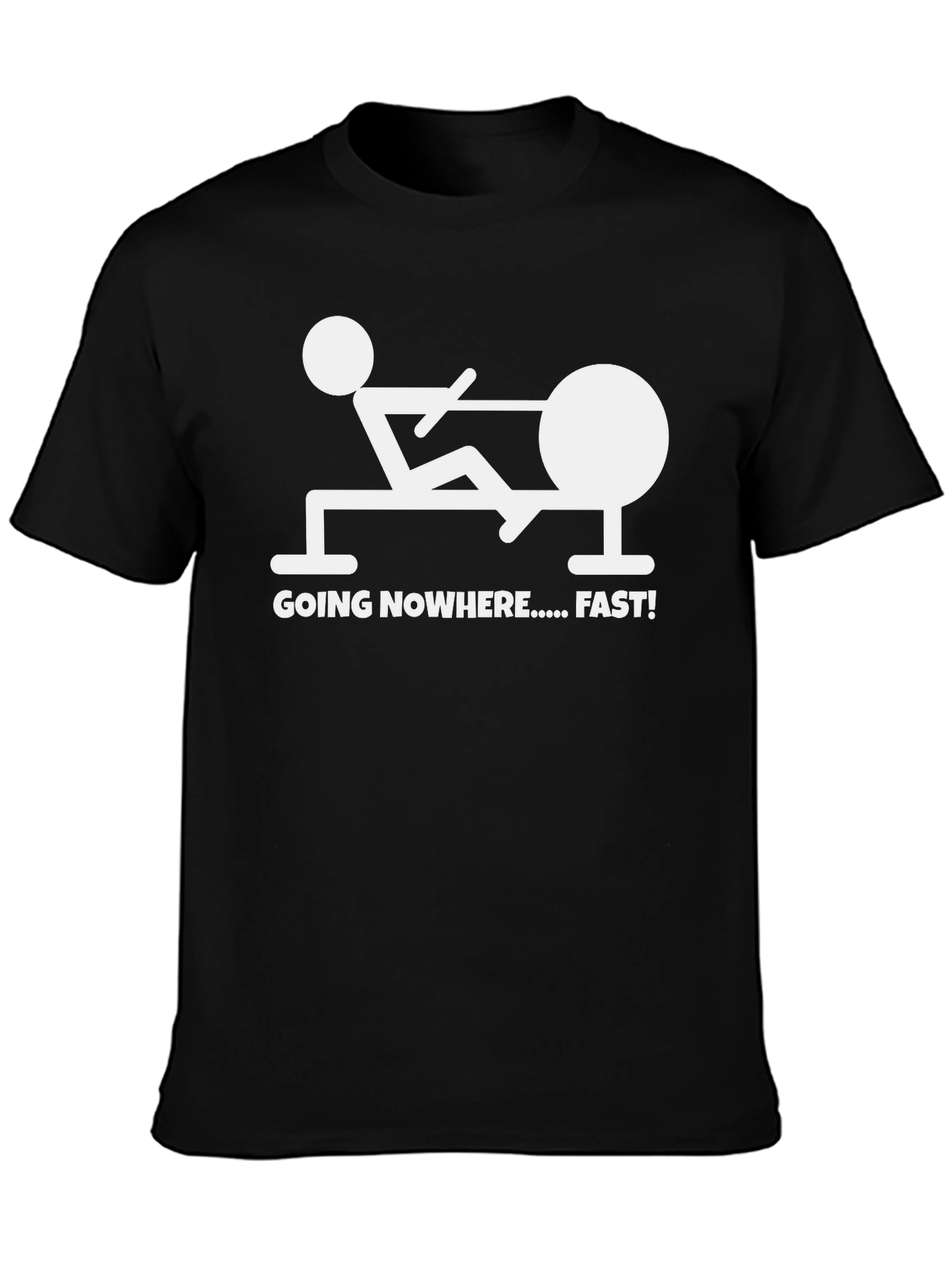 Camiseta Negra Divertida: ¡Yendo a Ninguna Parte... Rápido!