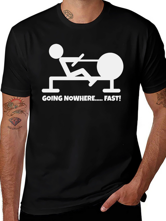 Camiseta Negra Divertida: ¡Yendo a Ninguna Parte... Rápido!