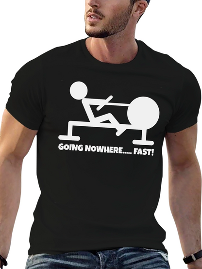 Camiseta Negra Divertida: ¡Yendo a Ninguna Parte... Rápido!