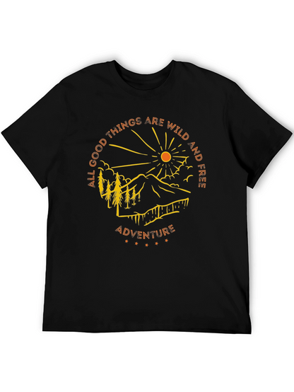 Camiseta Negra de Aventura al Aire Libre