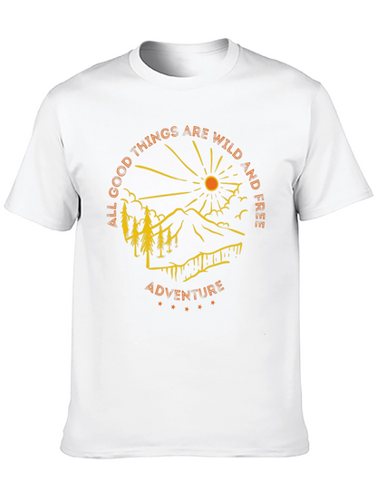 Camiseta Negra de Aventura al Aire Libre