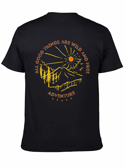 Camiseta Negra de Aventura al Aire Libre