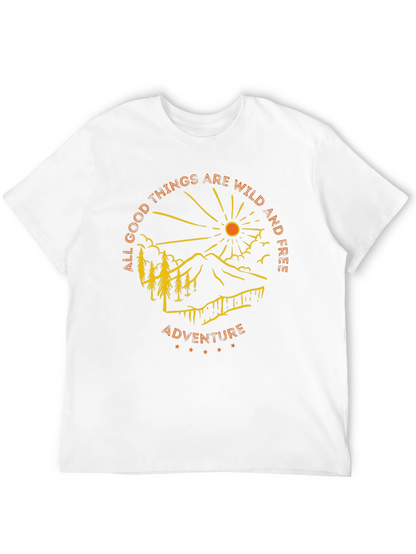 Camiseta Negra de Aventura al Aire Libre