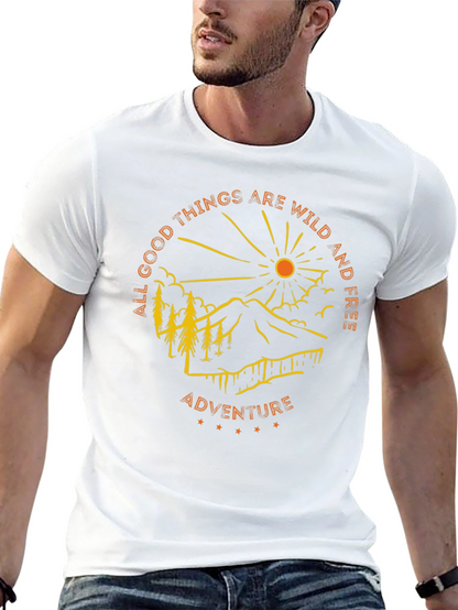 Camiseta Negra de Aventura al Aire Libre