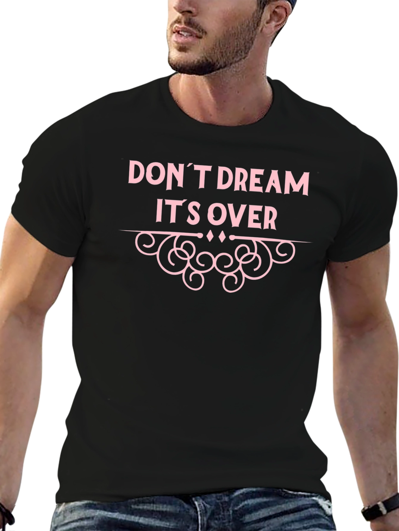 Camiseta Negra con Diseño Dont Dream Its Over