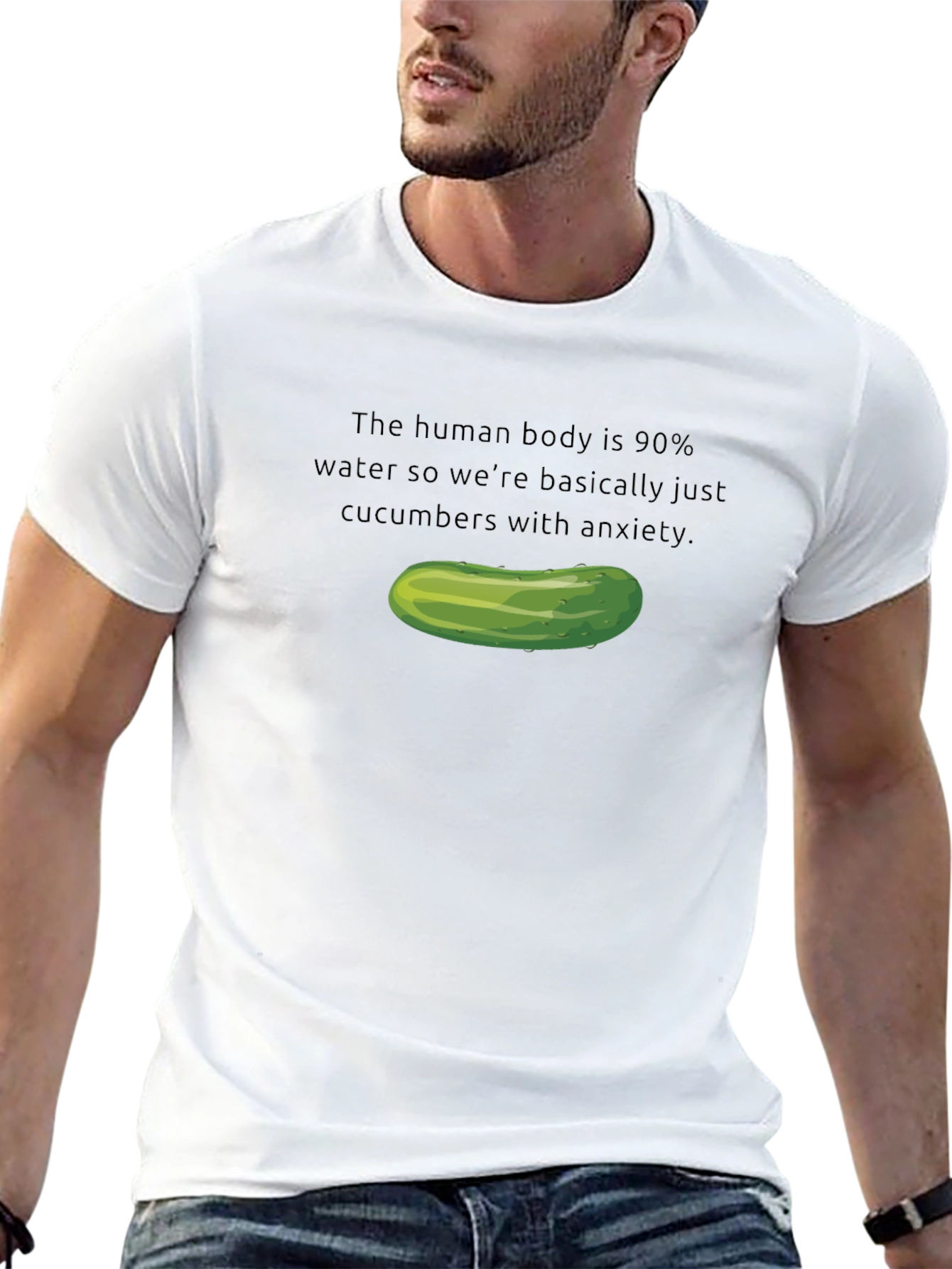 Camiseta Negra: Pepinos con Ansiedad