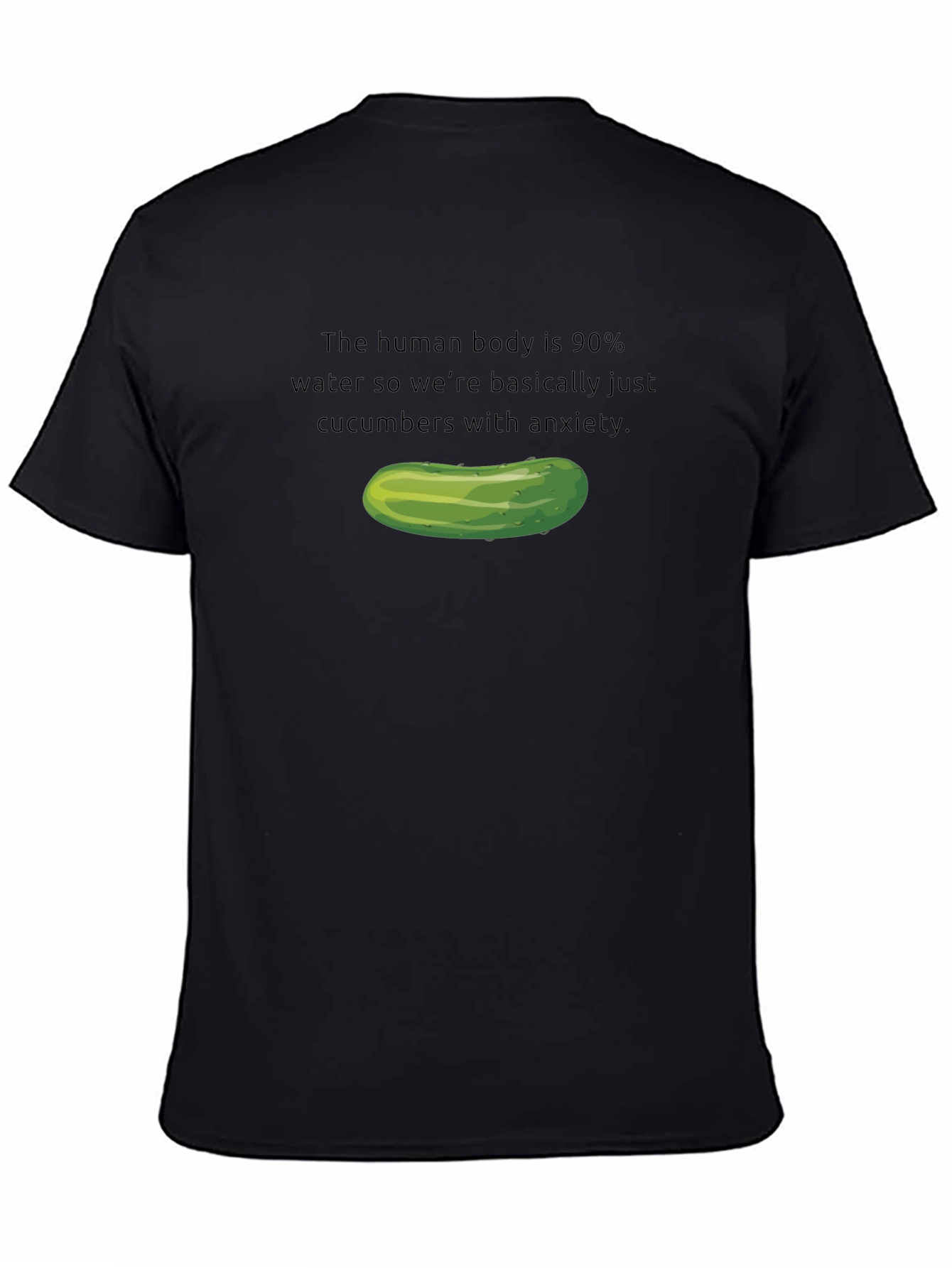 Camiseta Negra: Pepinos con Ansiedad