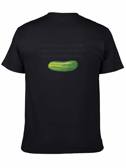 Camiseta Negra: Pepinos con Ansiedad