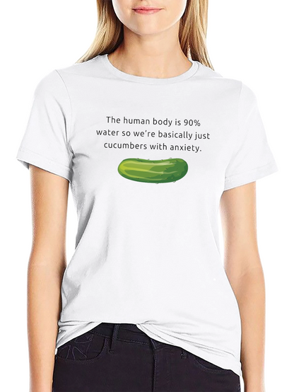 Camiseta Negra: Pepinos con Ansiedad