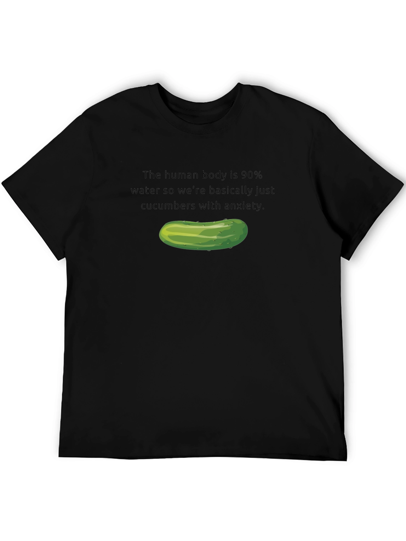 Camiseta Negra: Pepinos con Ansiedad