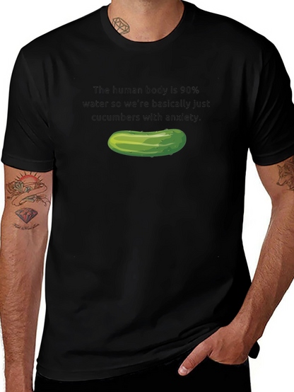 Camiseta Negra: Pepinos con Ansiedad