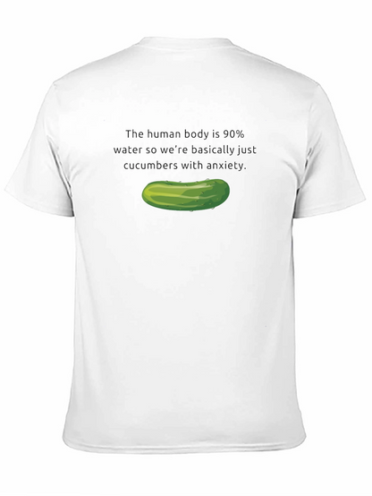 Camiseta Negra: Pepinos con Ansiedad