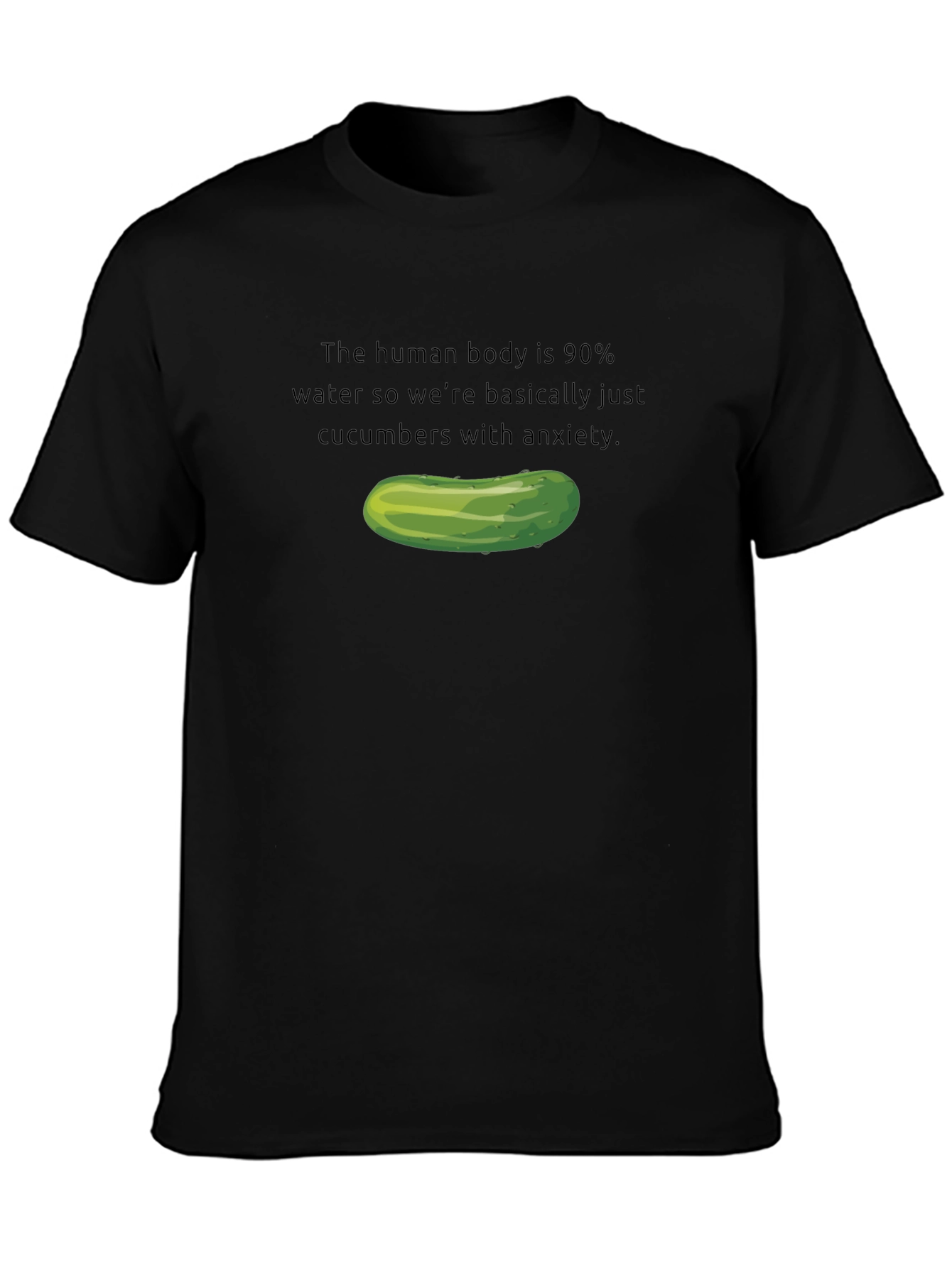 Camiseta Negra: Pepinos con Ansiedad