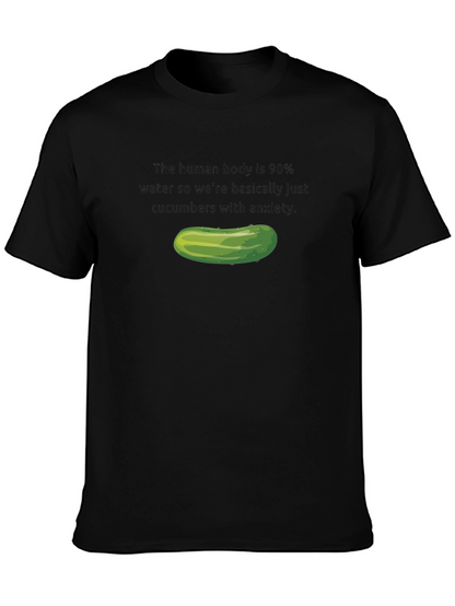 Camiseta Negra: Pepinos con Ansiedad