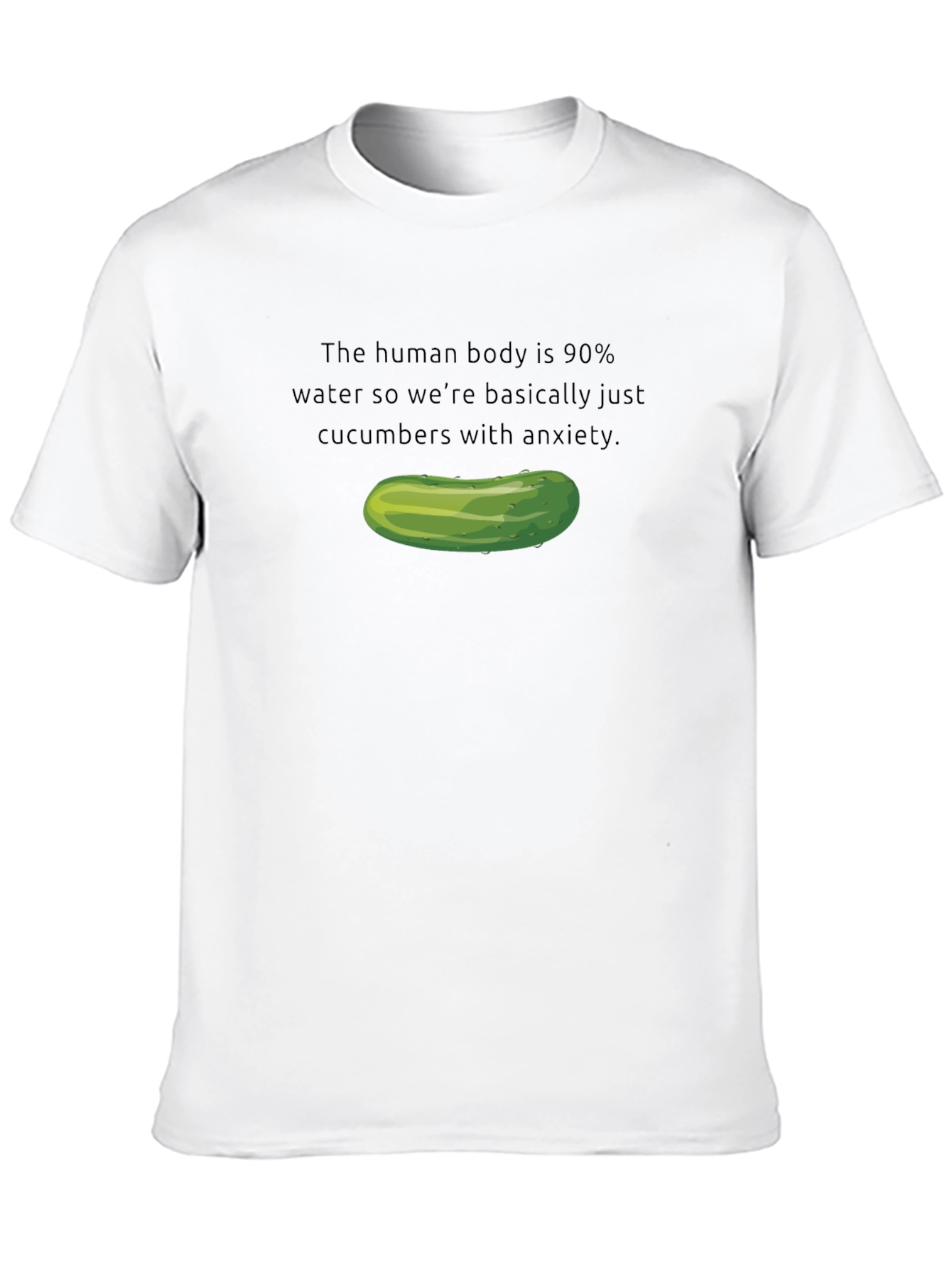 Camiseta Negra: Pepinos con Ansiedad