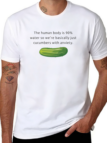 Camiseta Negra: Pepinos con Ansiedad