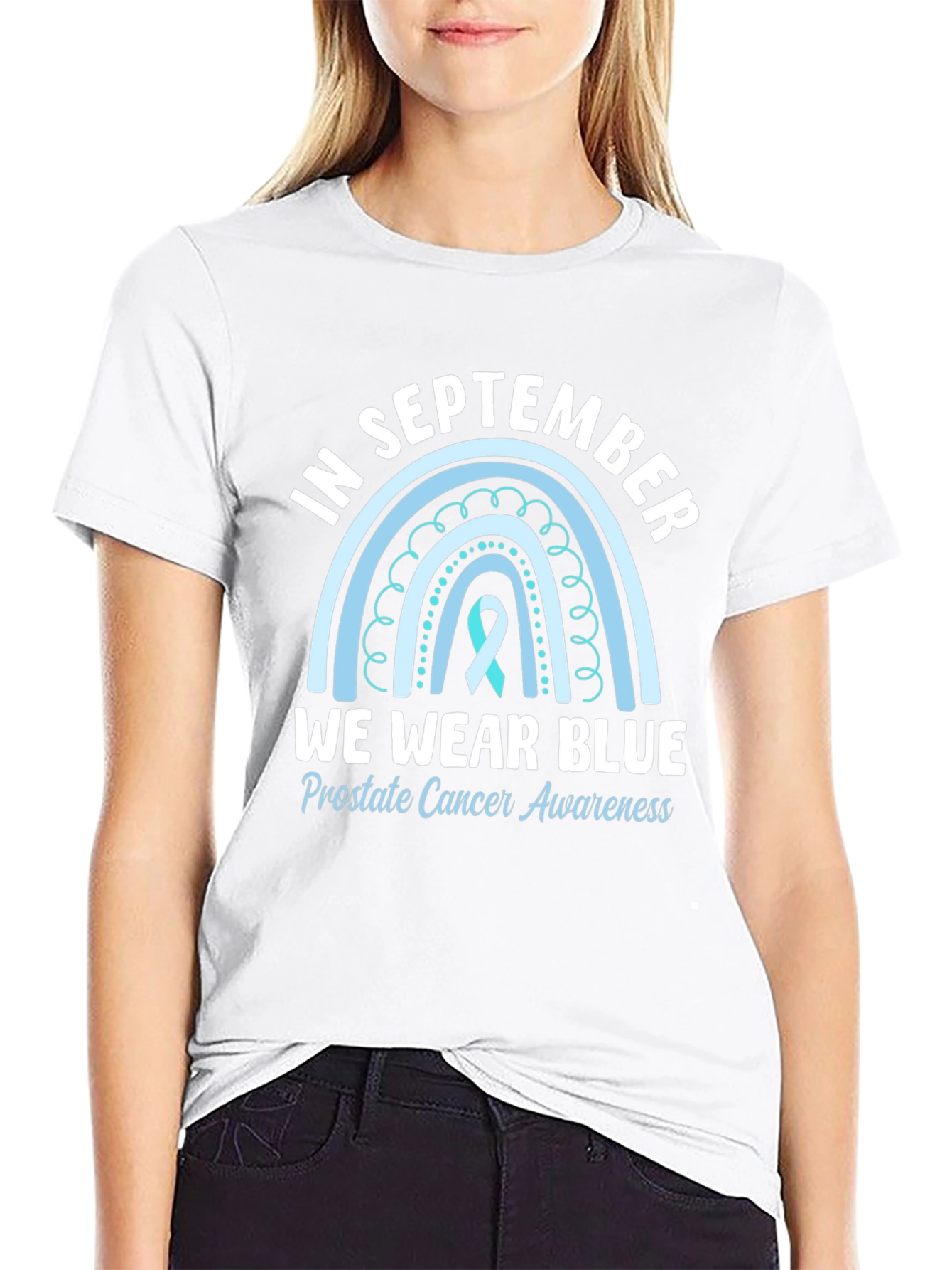 Camiseta Azul Septiembre Concienciación Cáncer Próstata