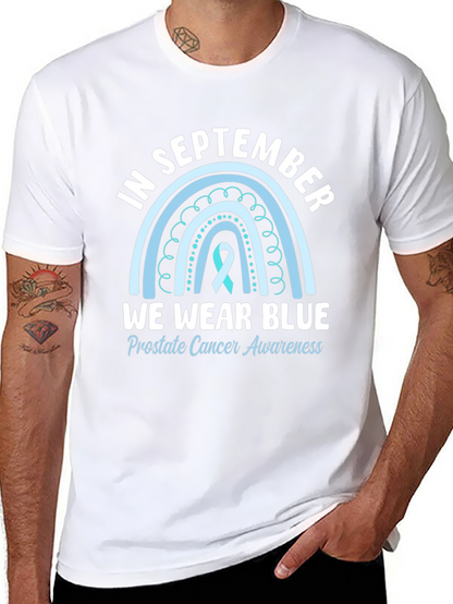 Camiseta Azul Septiembre Concienciación Cáncer Próstata