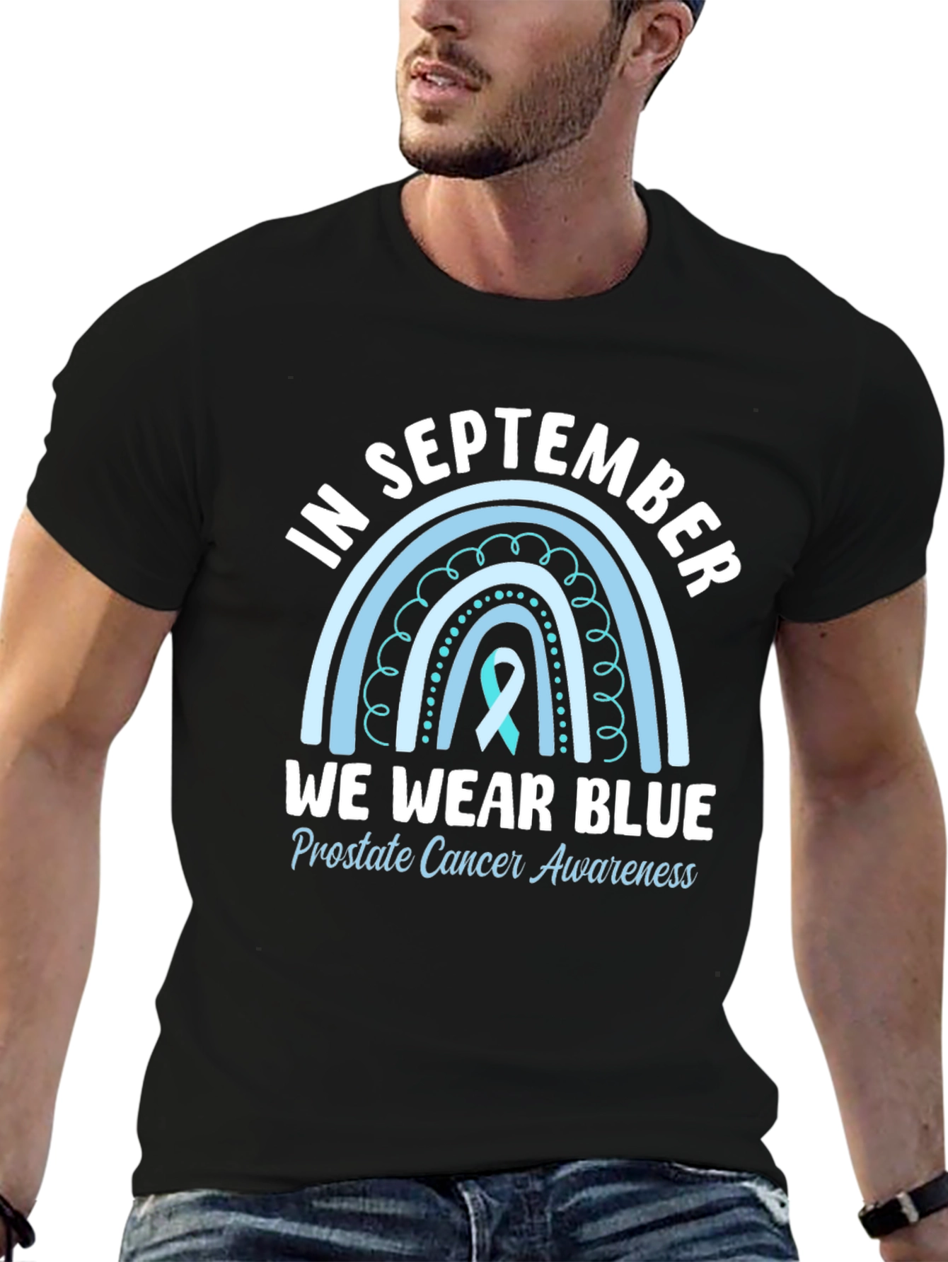 Camiseta Azul Septiembre Concienciación Cáncer Próstata
