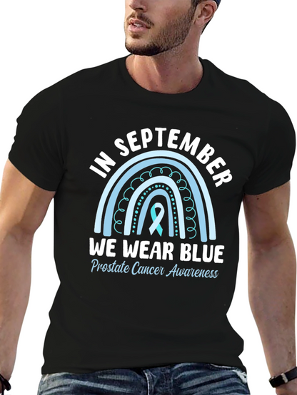 Camiseta Azul Septiembre Concienciación Cáncer Próstata